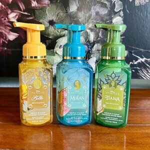 NEW 3-Pc Disney Bath & Body Works Princess Foaming Hand Soaps bundle